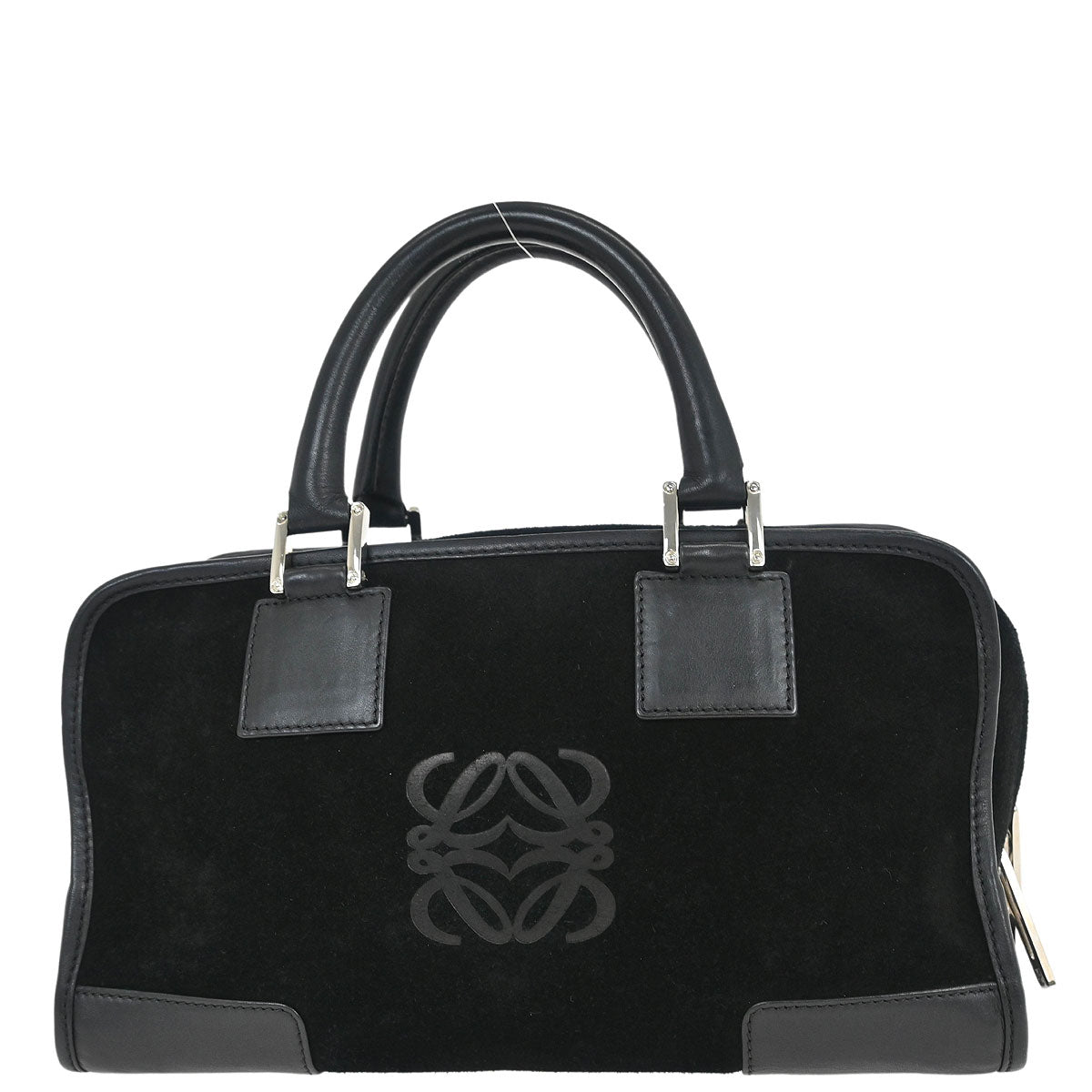 Loewe Black Suede Amazona 28 Handbag
