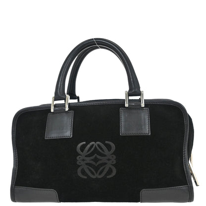 Loewe Black Suede Amazona 28 Handbag
