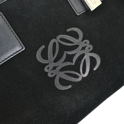 Loewe Black Suede Amazona 28 Handbag