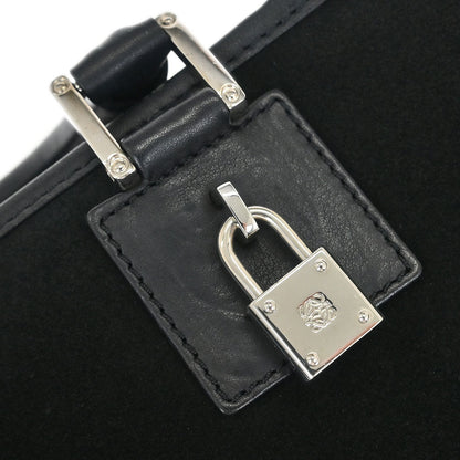 Loewe Black Suede Amazona 28 Handbag