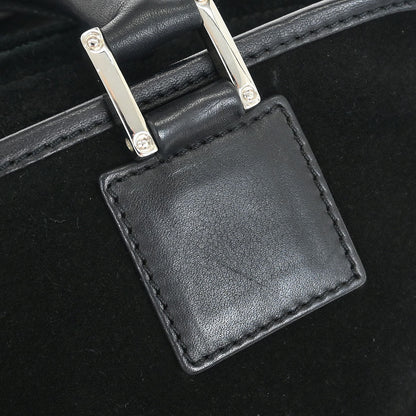 Loewe Black Suede Amazona 28 Handbag