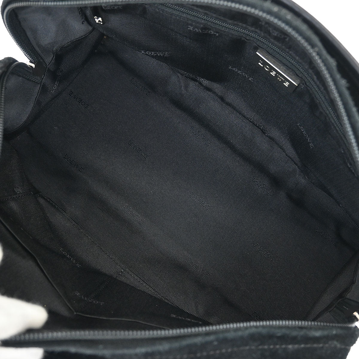 Loewe Black Suede Amazona 28 Handbag