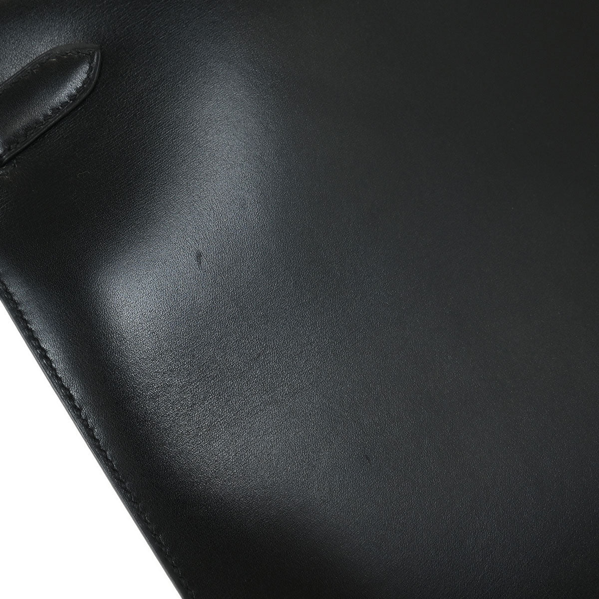 Hermes Black Box Calf Kelly 35 Sellier 2way Shoulder Handbag