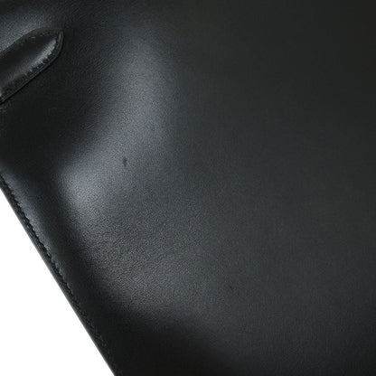 Hermes Black Box Calf Kelly 35 Sellier 2way Shoulder Handbag
