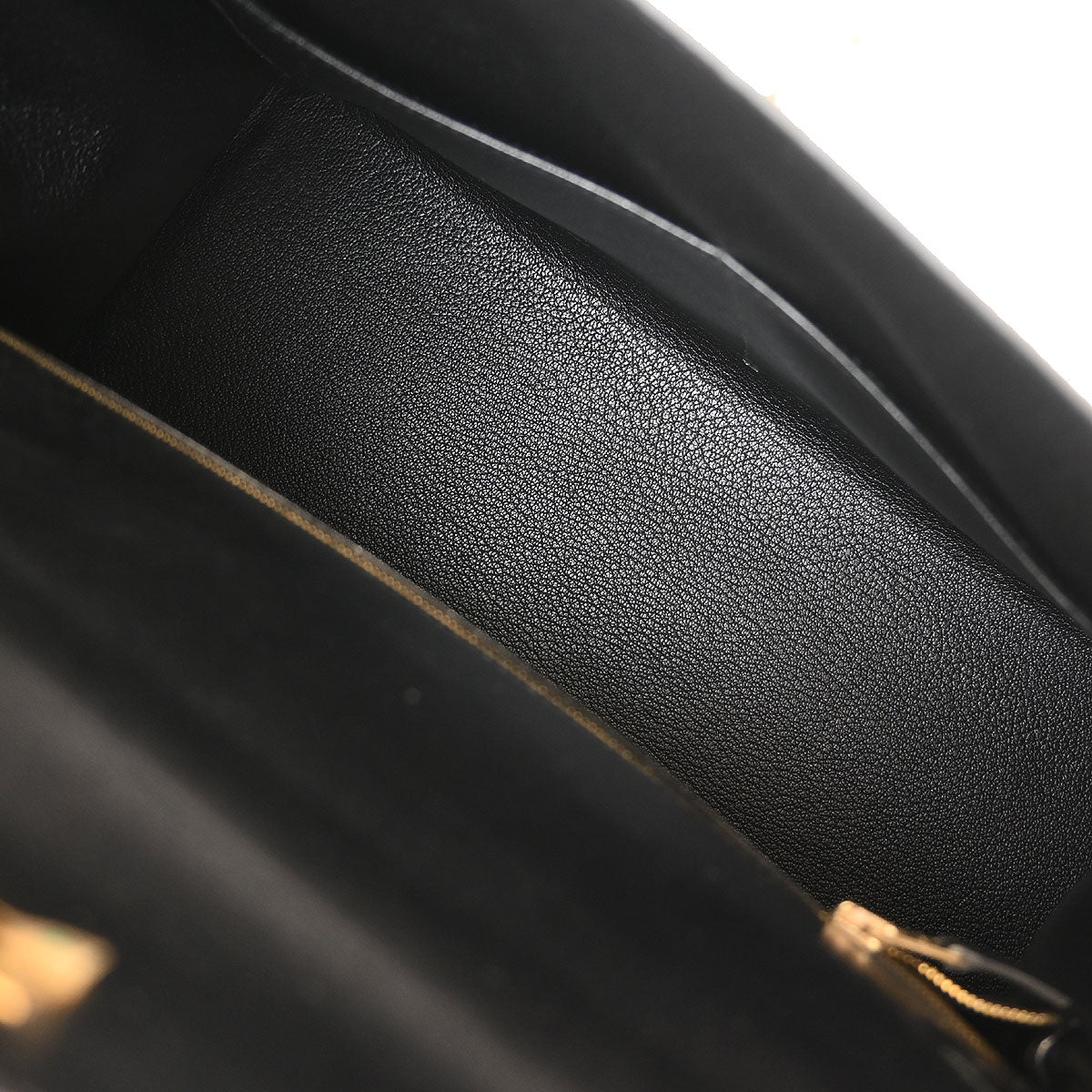 Hermes Black Box Calf Kelly 35 Sellier 2way Shoulder Handbag