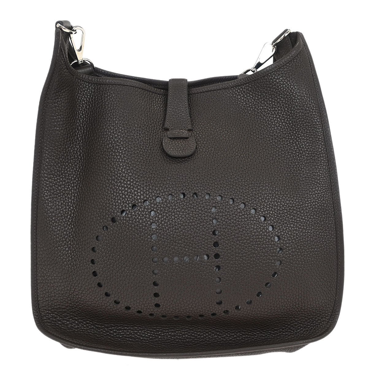 Hermes Chocolat Togo Evelyne 2 GM Shoulder Bag