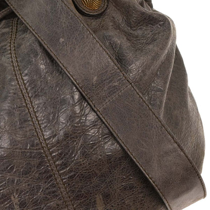 Balenciaga Brown Classic Mini Pompon 2way Shoulder Handbag