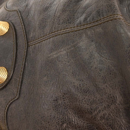 Balenciaga Brown Classic Mini Pompon 2way Shoulder Handbag