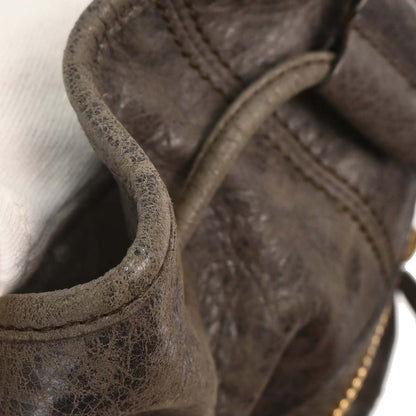 Balenciaga Brown Classic Mini Pompon 2way Shoulder Handbag