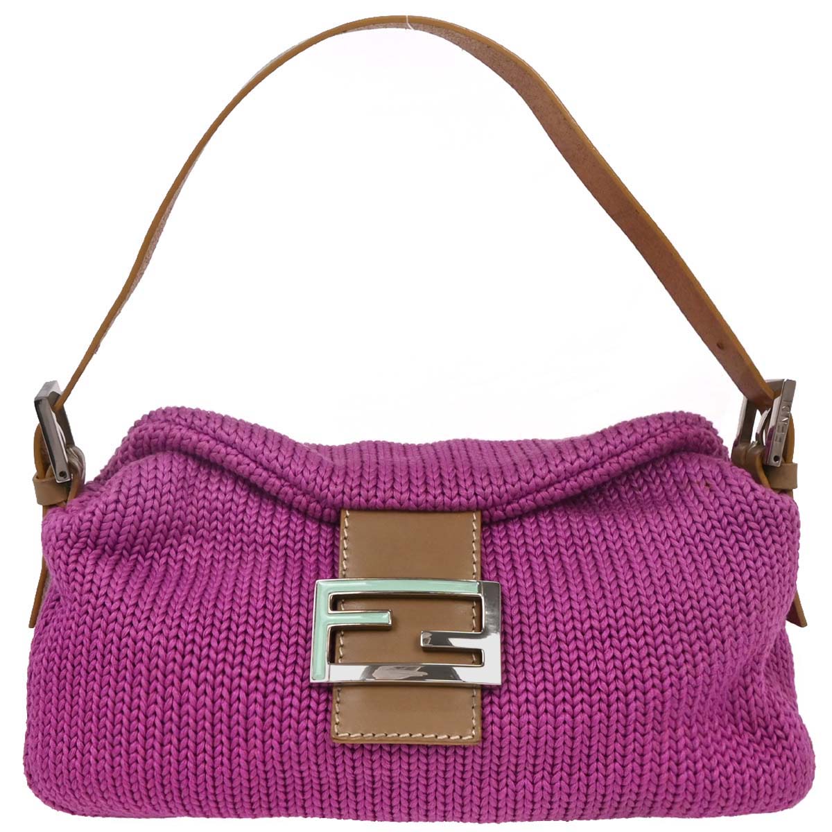 Fendi Purple Wool Handbag