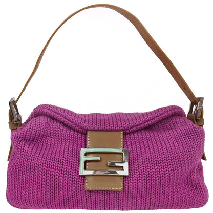 Fendi Purple Wool Handbag