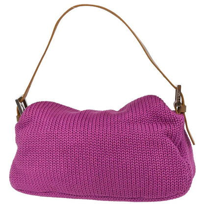 Fendi Purple Wool Handbag