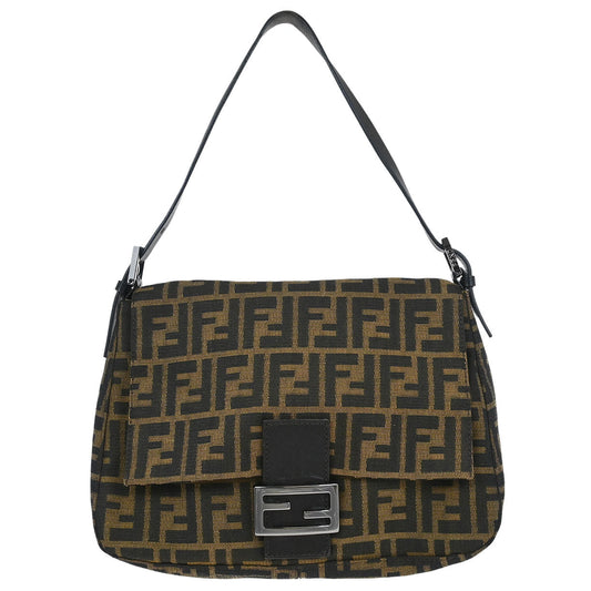 Fendi Brown Zucca Mamma Baguette Handbag