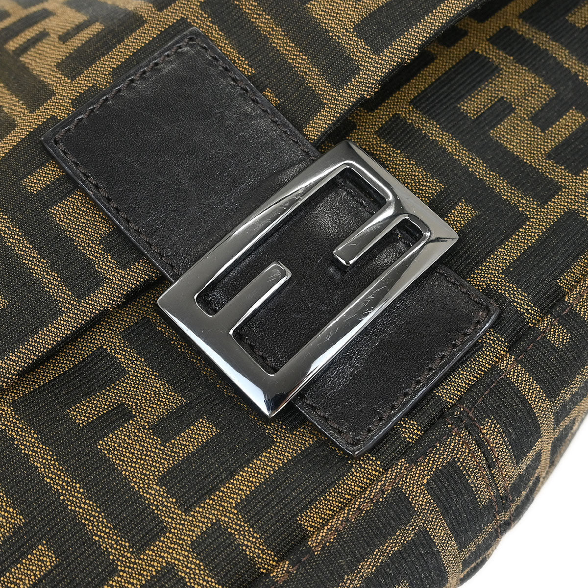 Fendi Brown Zucca Mamma Baguette Handbag