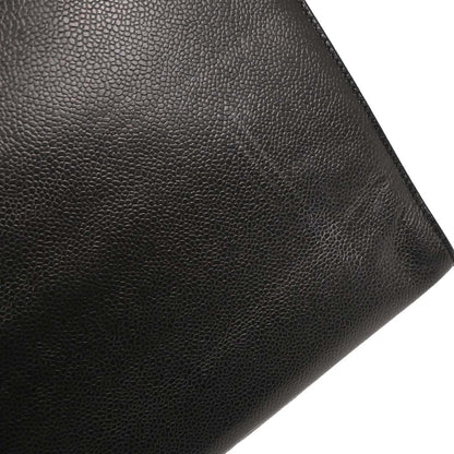 Chanel 1997-1999 Black Caviar Briefcase Business Handbag