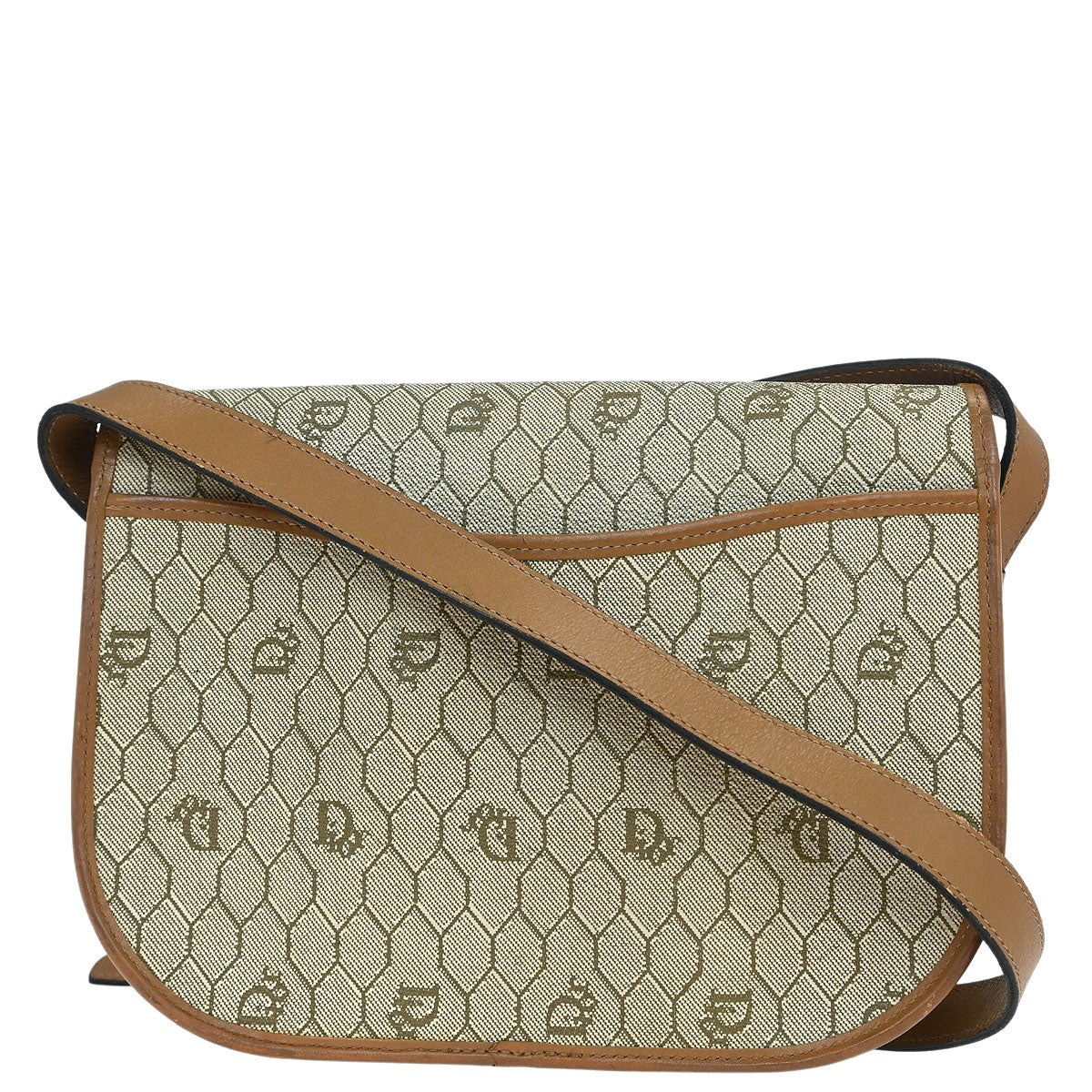 Christian Dior Beige PVC Honeycomb Shoulder Bag