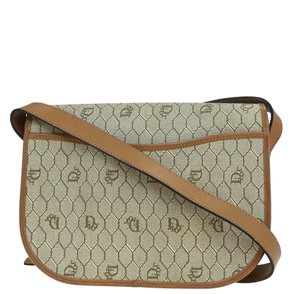 Christian Dior Beige PVC Honeycomb Shoulder Bag