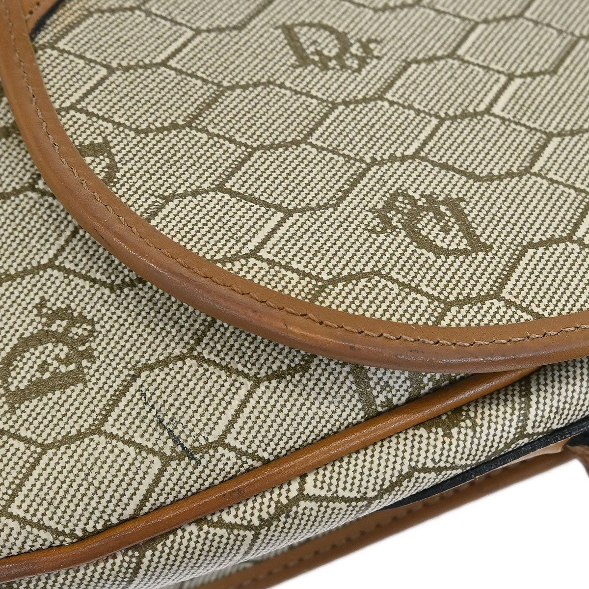 Christian Dior Beige PVC Honeycomb Shoulder Bag