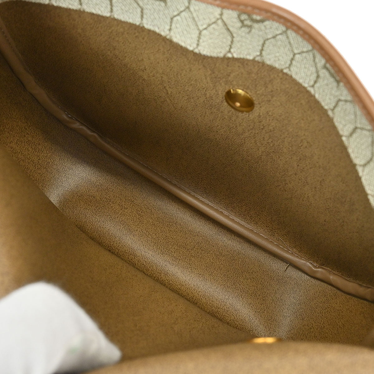 Christian Dior Beige PVC Honeycomb Shoulder Bag