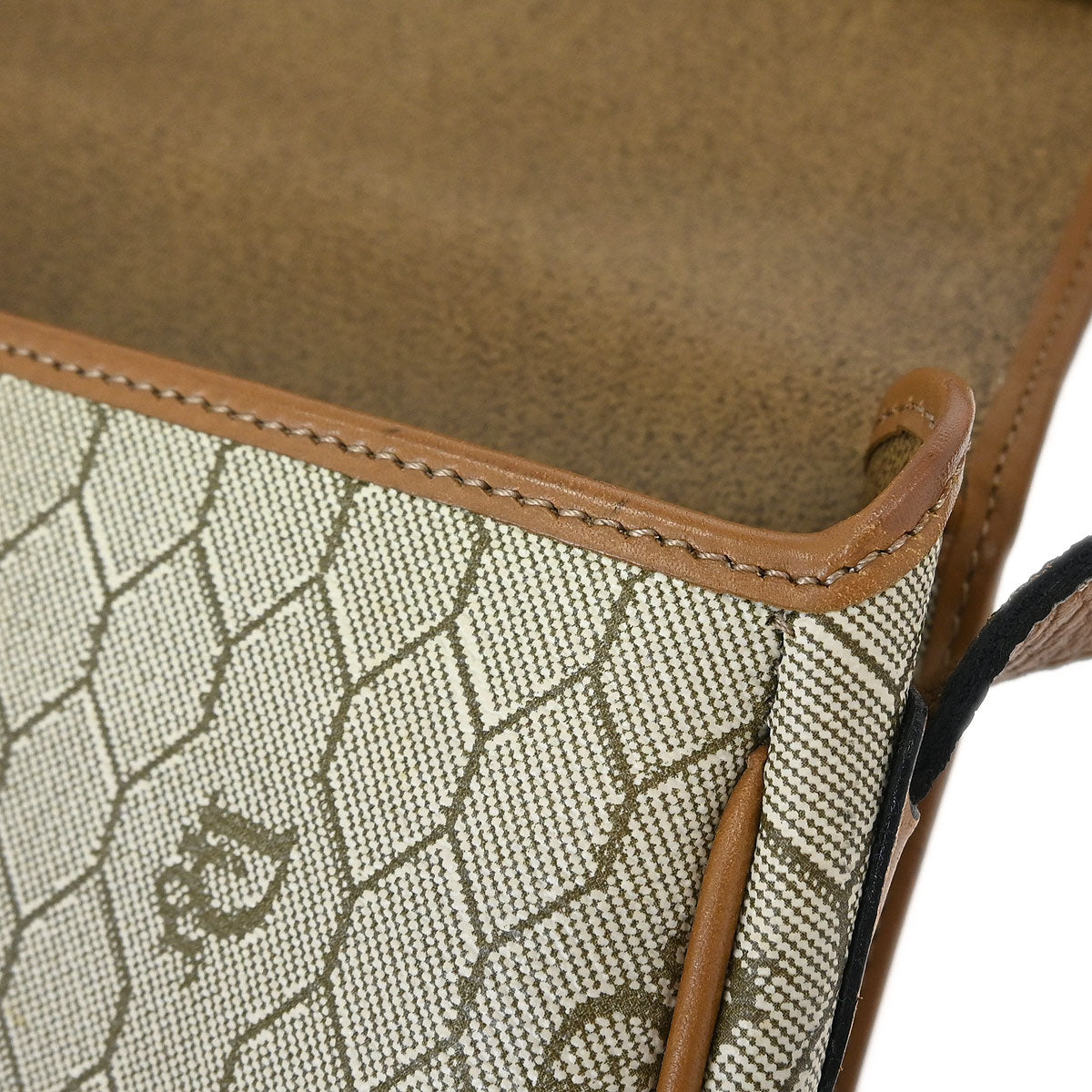 Christian Dior Beige PVC Honeycomb Shoulder Bag