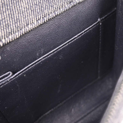 Chanel 2001-2003 Gray Canvas Choco Bar Shoulder Bag