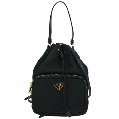 Prada Black Nylon 2way Drawstring Handbag