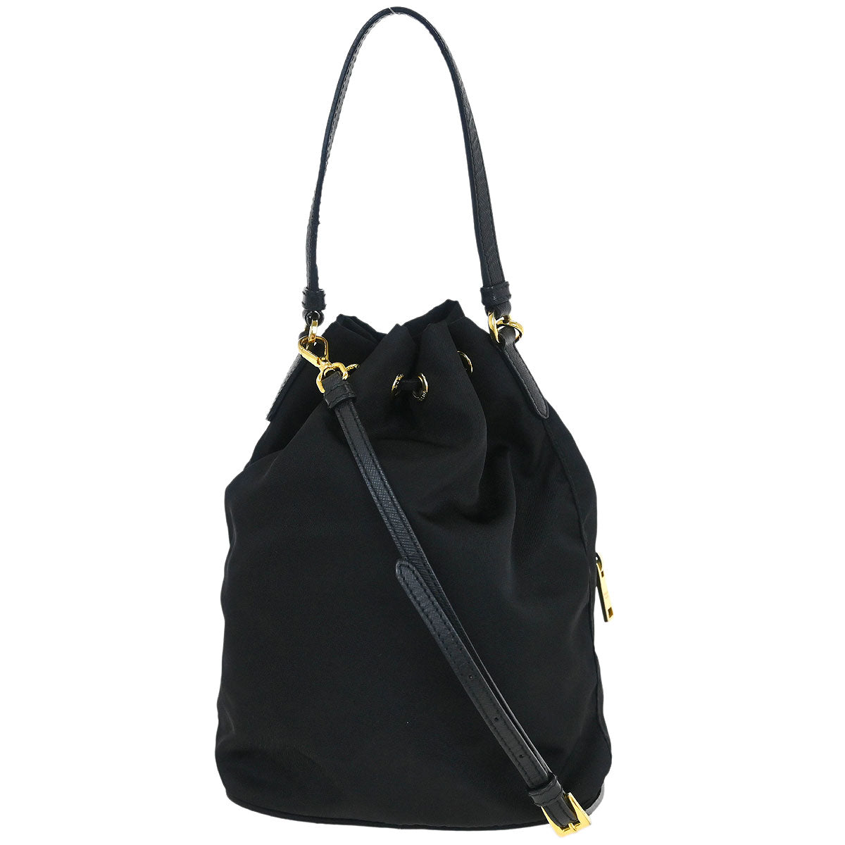 Prada Black Nylon 2way Drawstring Handbag