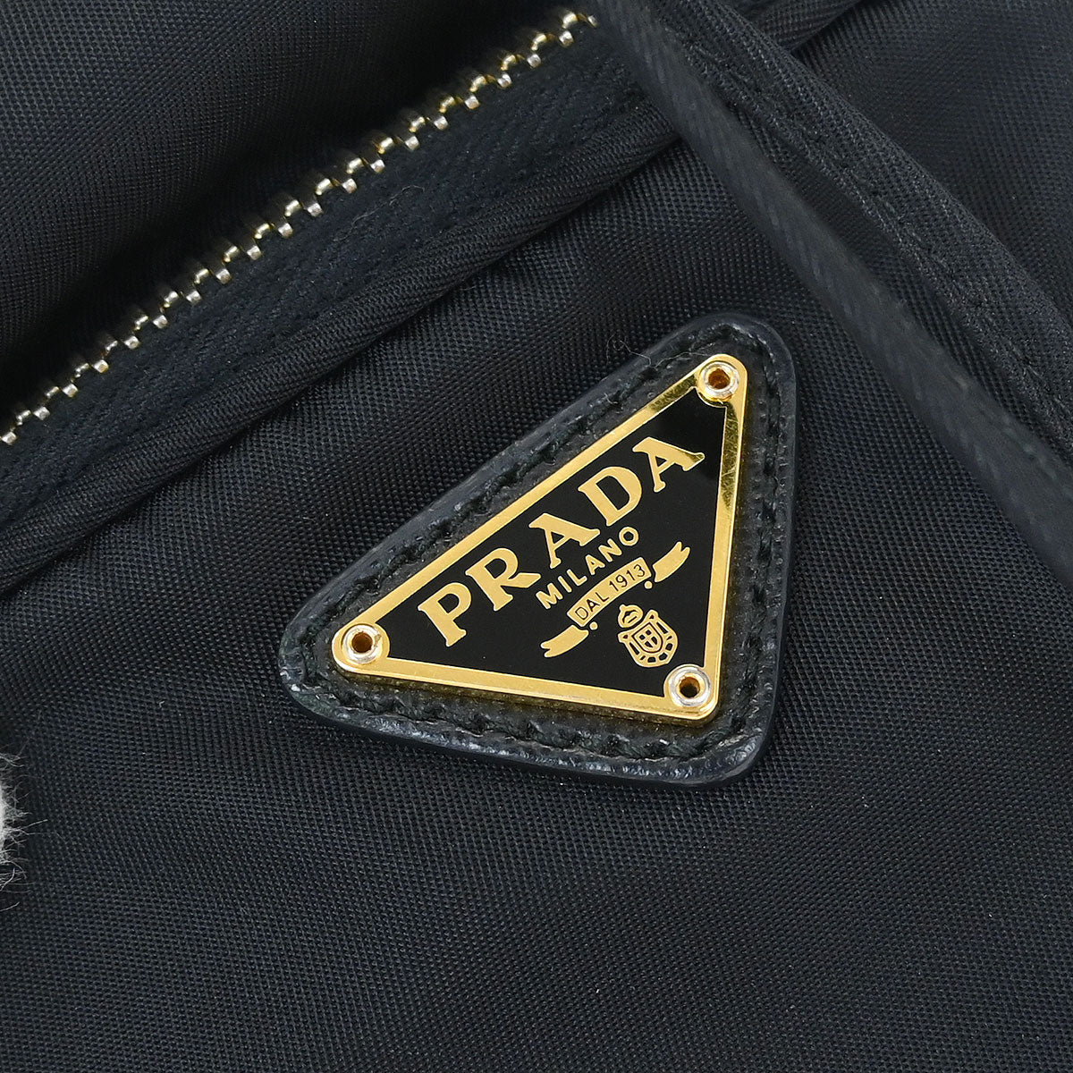 Prada Black Nylon 2way Drawstring Handbag