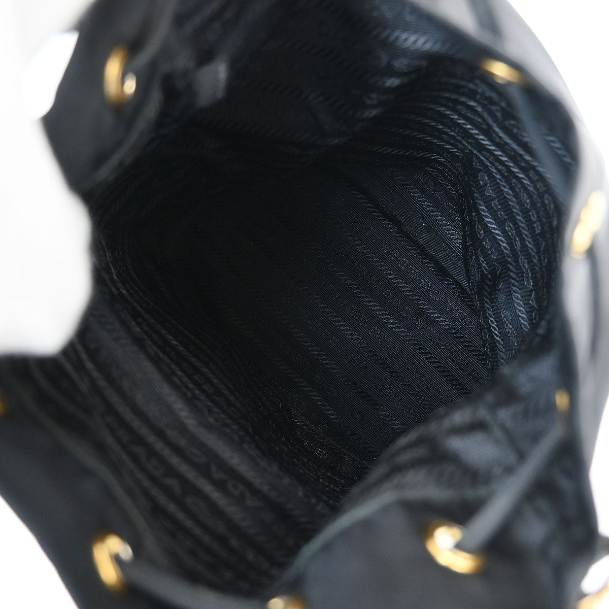 Prada Black Nylon 2way Drawstring Handbag