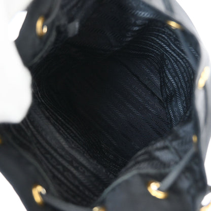 Prada Black Nylon 2way Drawstring Handbag