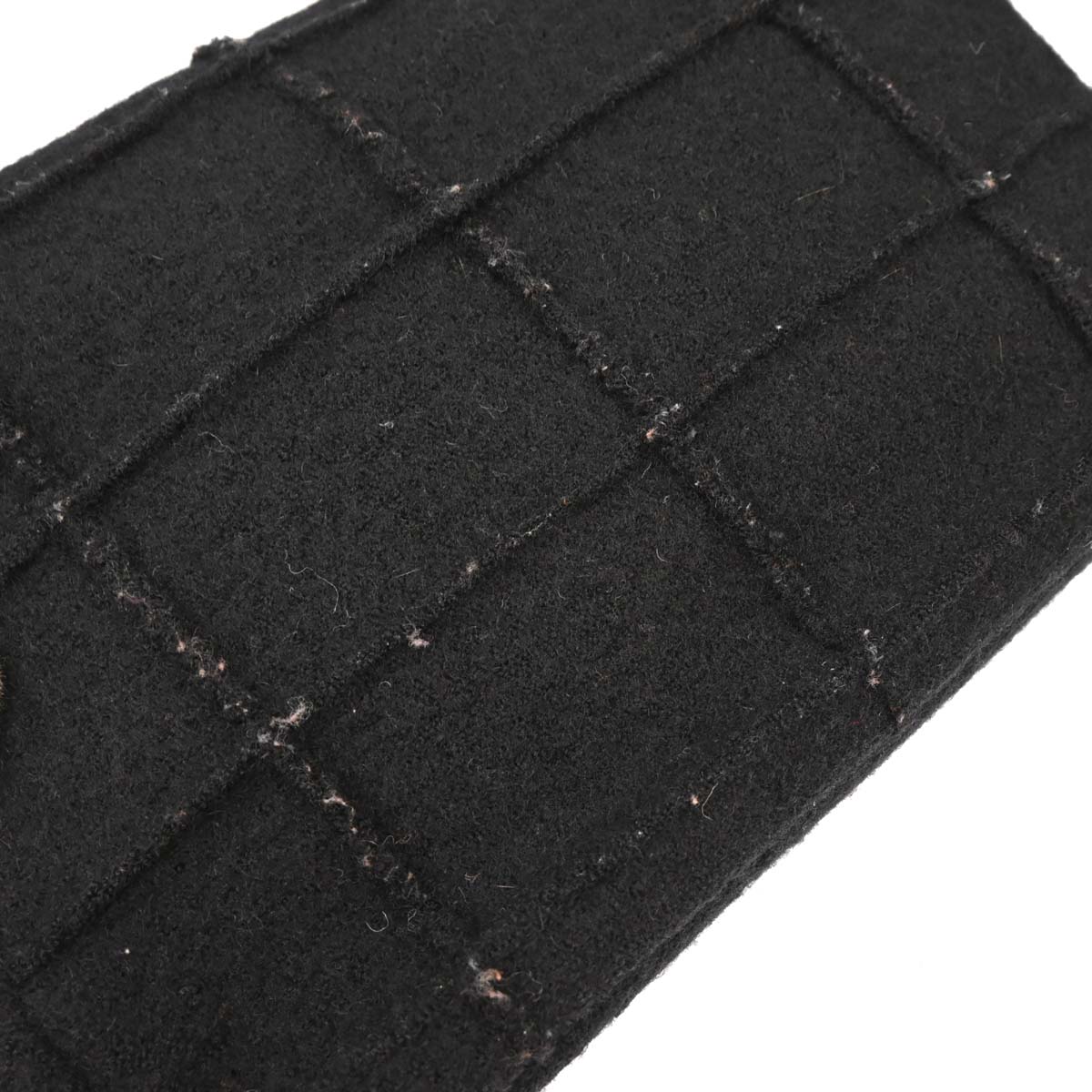 Chanel 1997-1999 Black Wool 2.55 Choco Bar Shoulder Bag