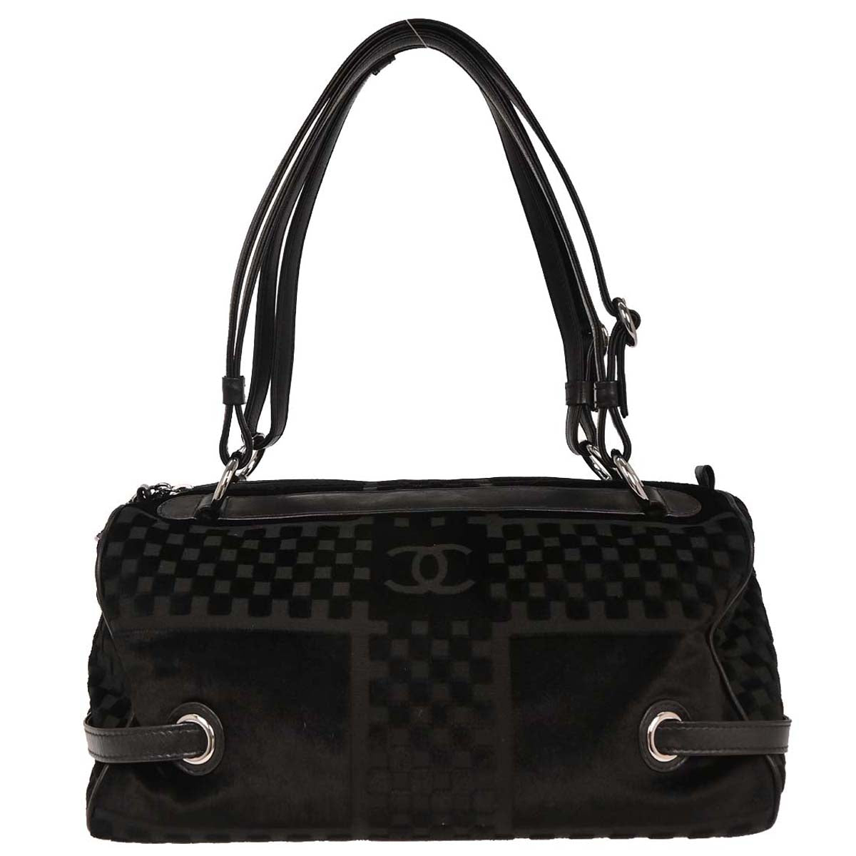 Chanel 2005-2006 Black Velvet Handbag