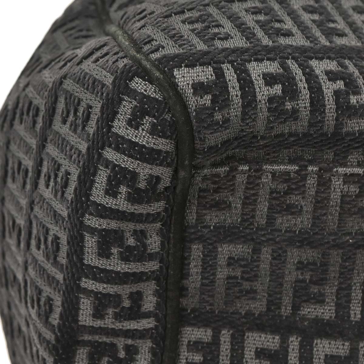 Fendi Black Gray Zucchino Tote Handbag