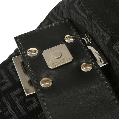 Fendi Black Gray Zucchino Tote Handbag