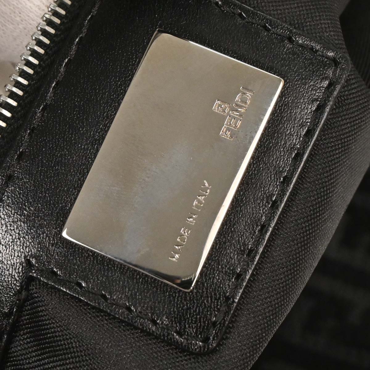 Fendi Black Gray Zucchino Tote Handbag