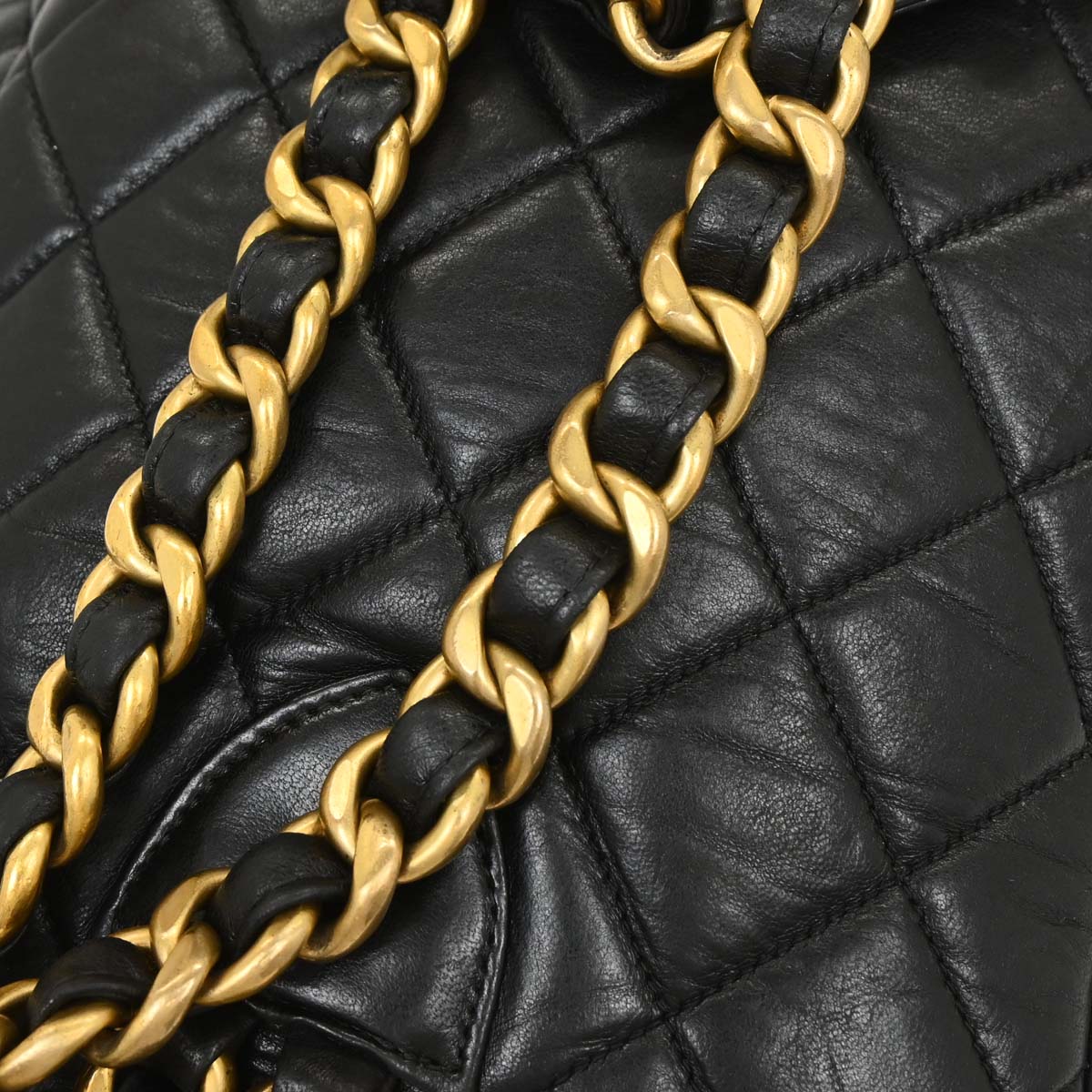 Chanel Black Lambskin Large Duma Backpack