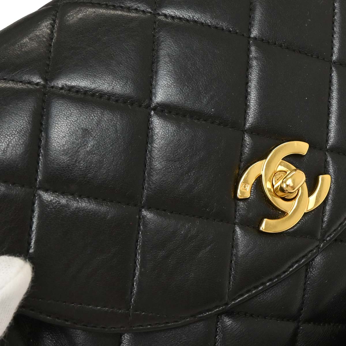 Chanel Black Lambskin Large Duma Backpack