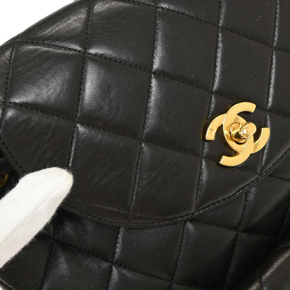 Chanel Black Lambskin Large Duma Backpack