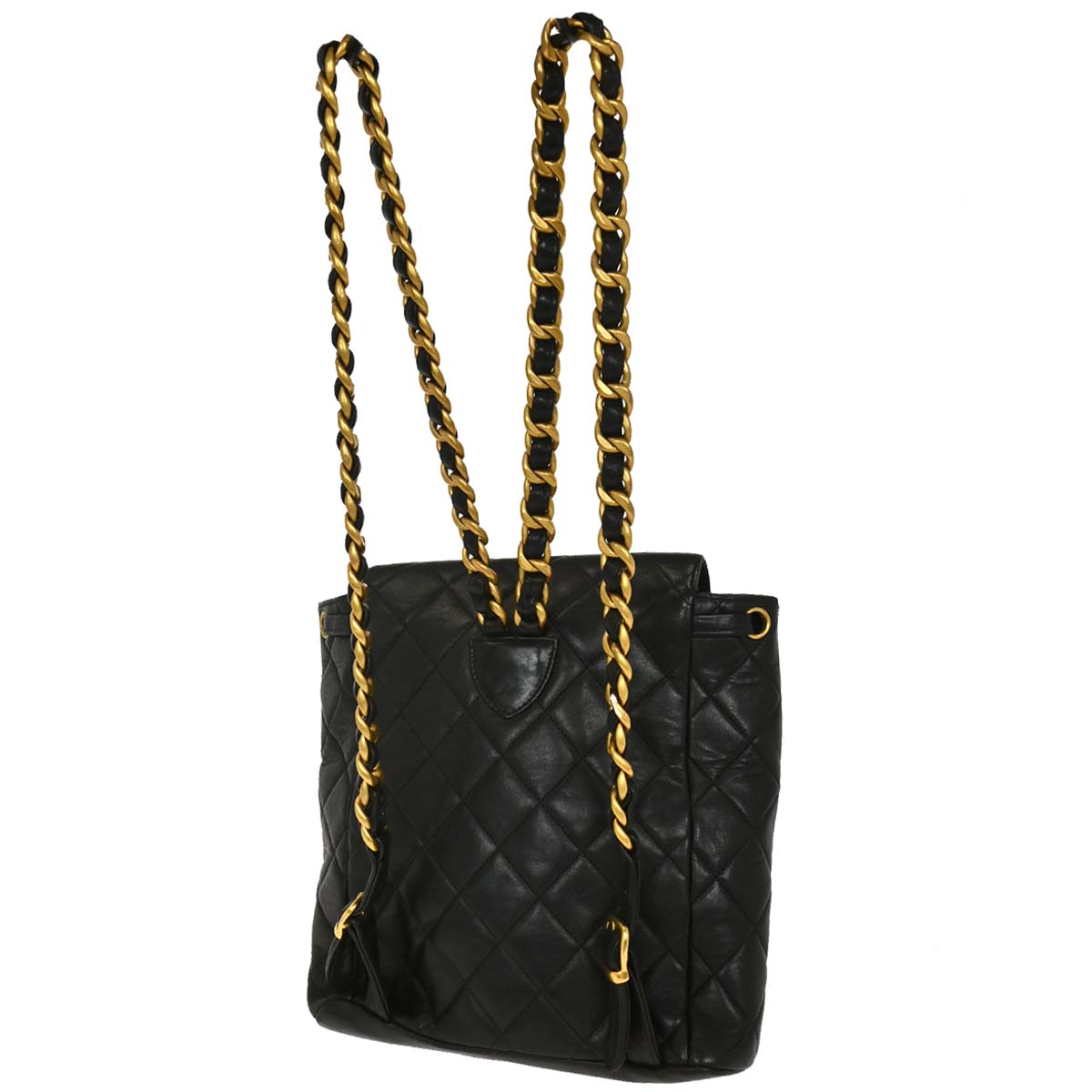 Chanel Black Lambskin Large Duma Backpack