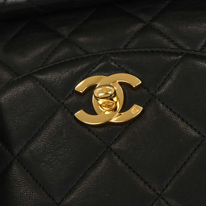 Chanel Black Lambskin Large Duma Backpack