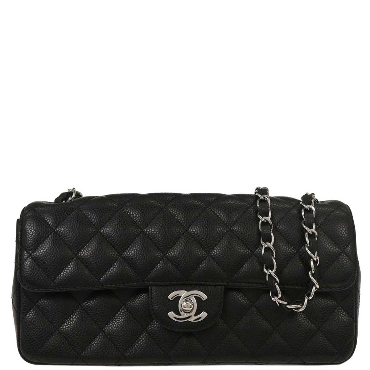 Chanel 2006-2008 Black Caviar East West Shoulder Bag