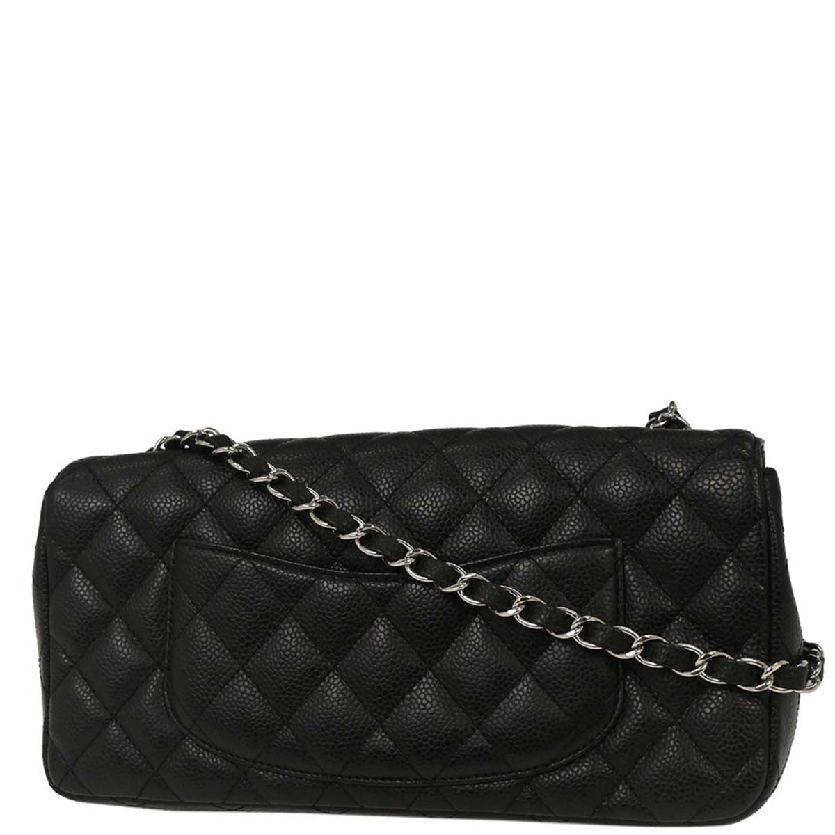 Chanel 2006-2008 Black Caviar East West Shoulder Bag