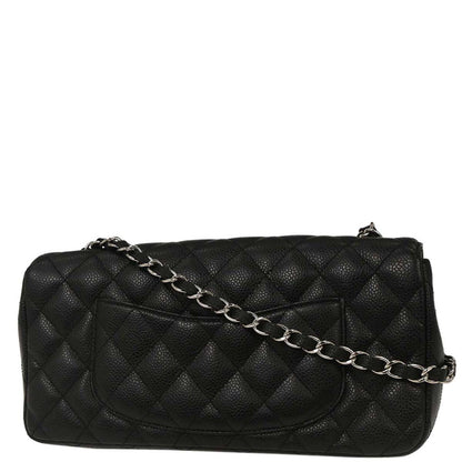 Chanel 2006-2008 Black Caviar East West Shoulder Bag