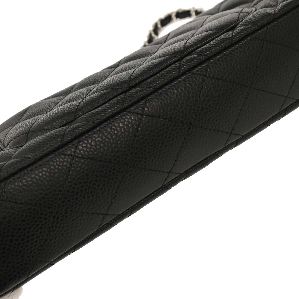 Chanel 2006-2008 Black Caviar East West Shoulder Bag