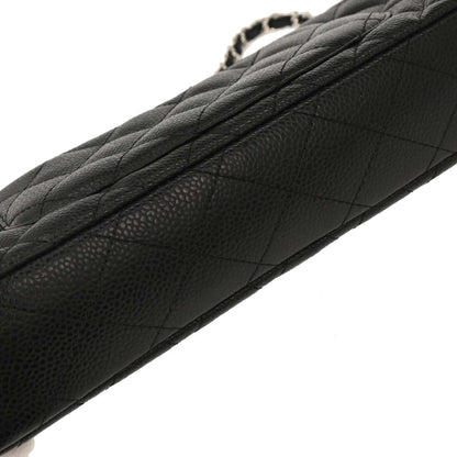 Chanel 2006-2008 Black Caviar East West Shoulder Bag