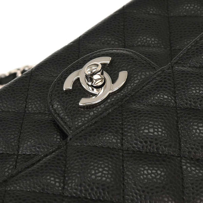 Chanel 2006-2008 Black Caviar East West Shoulder Bag