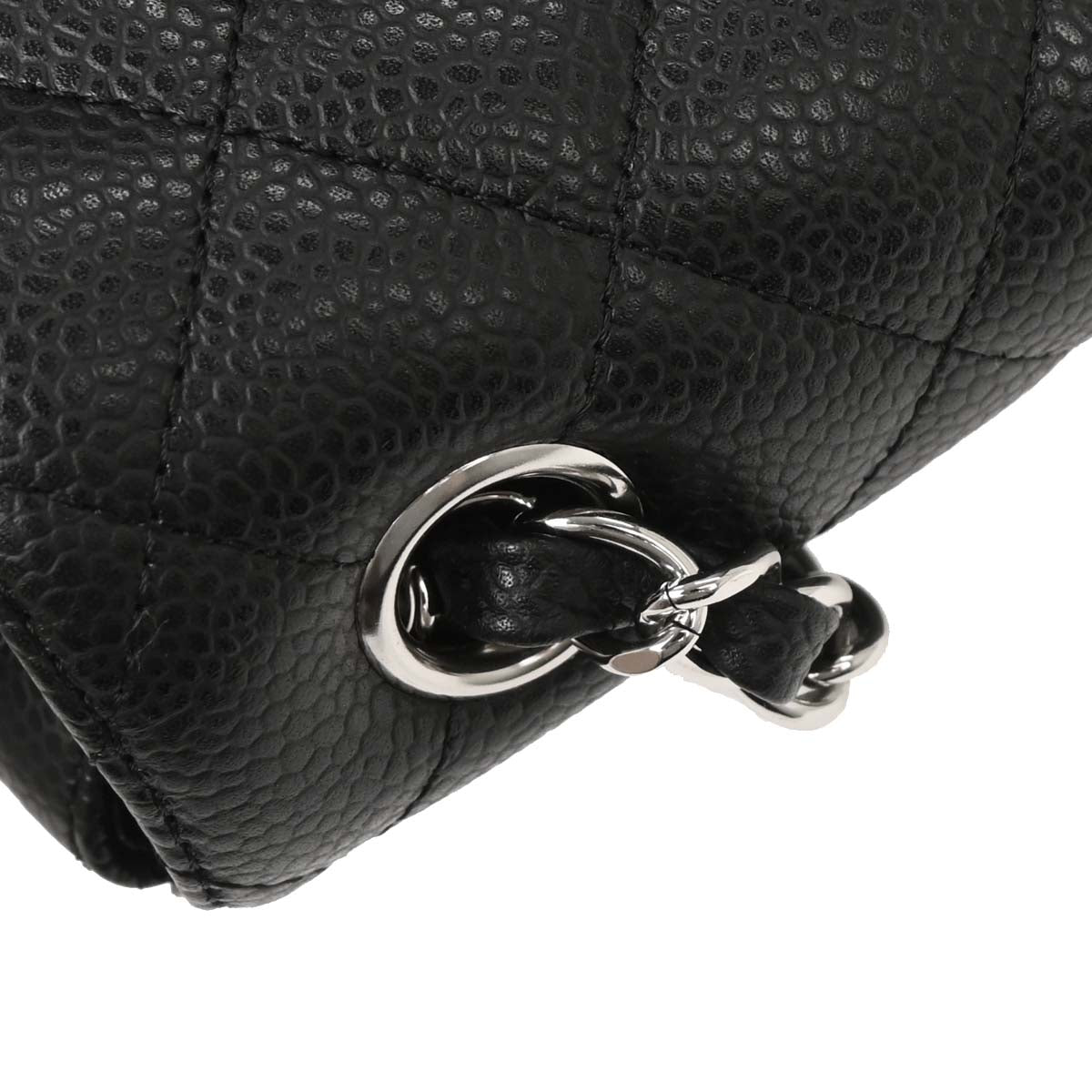 Chanel 2006-2008 Black Caviar East West Shoulder Bag