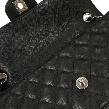 Chanel 2006-2008 Black Caviar East West Shoulder Bag