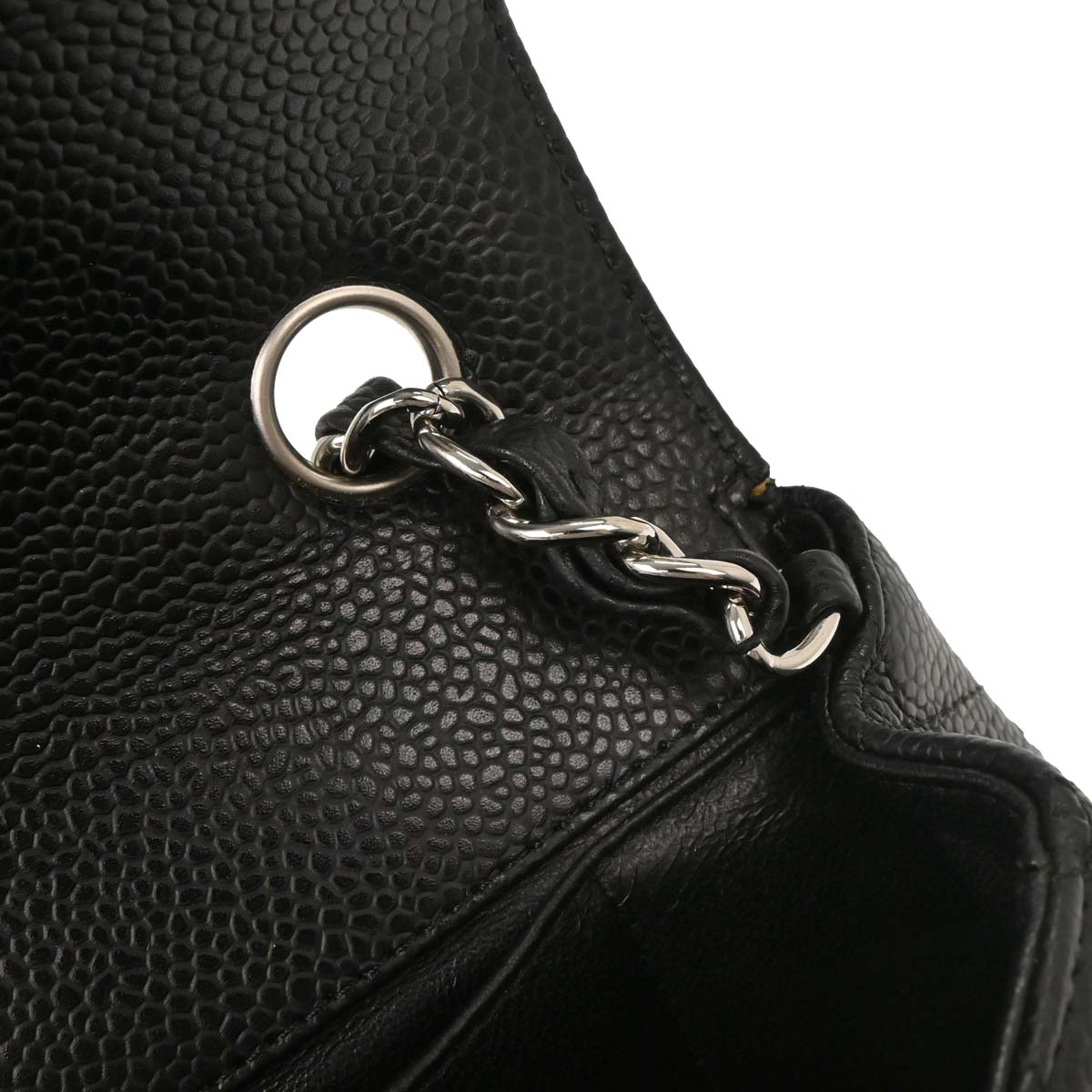 Chanel 2006-2008 Black Caviar East West Shoulder Bag