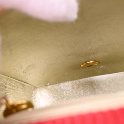 Chanel 1991-1994 Red Satin Chevron Shoulder Bag